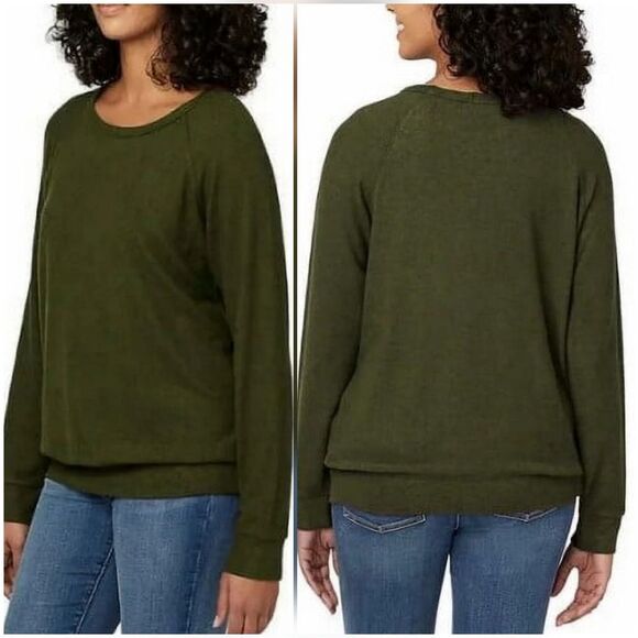💇‍♀️Buffalo Olive Green Lightweight Long Sleeve Sweater Large - Picture 3 of 14